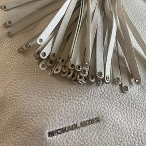 Michael Kors White Leather Tote